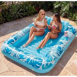 Sloosh XL Inflatable Tanning Pool Lounger Float Adults 85"x 57" Extra Large Used